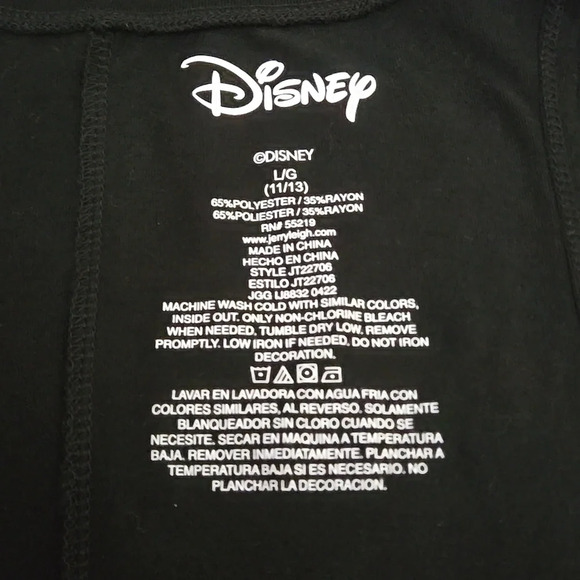 Disney Minnie Mouse Tan Polka Dots Black & White Tank Top Women size LG (11/13) - Picture 5 of 9